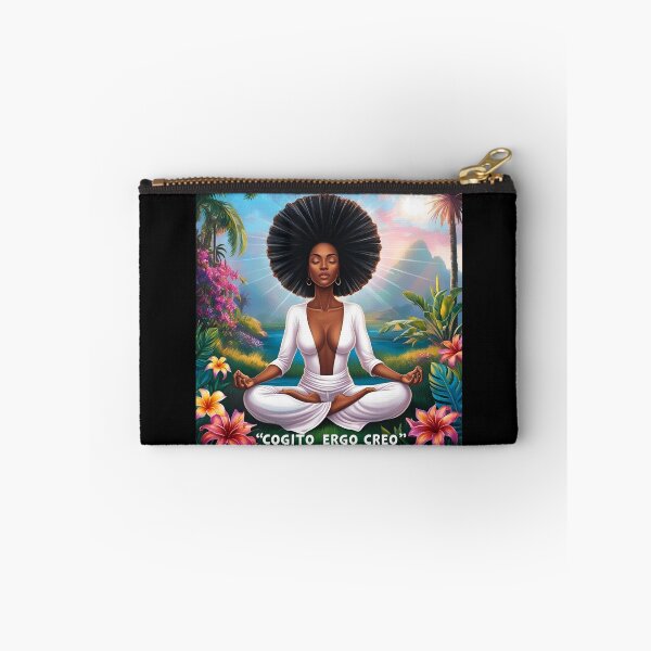 Item preview, Cogito ergo creo_black woman in meditation_white designed and sold by Primalidentity.