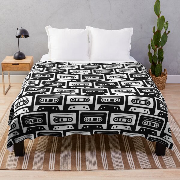 Item preview, Black and White Cassette Tape Pattern designed and sold by PILANTROP.