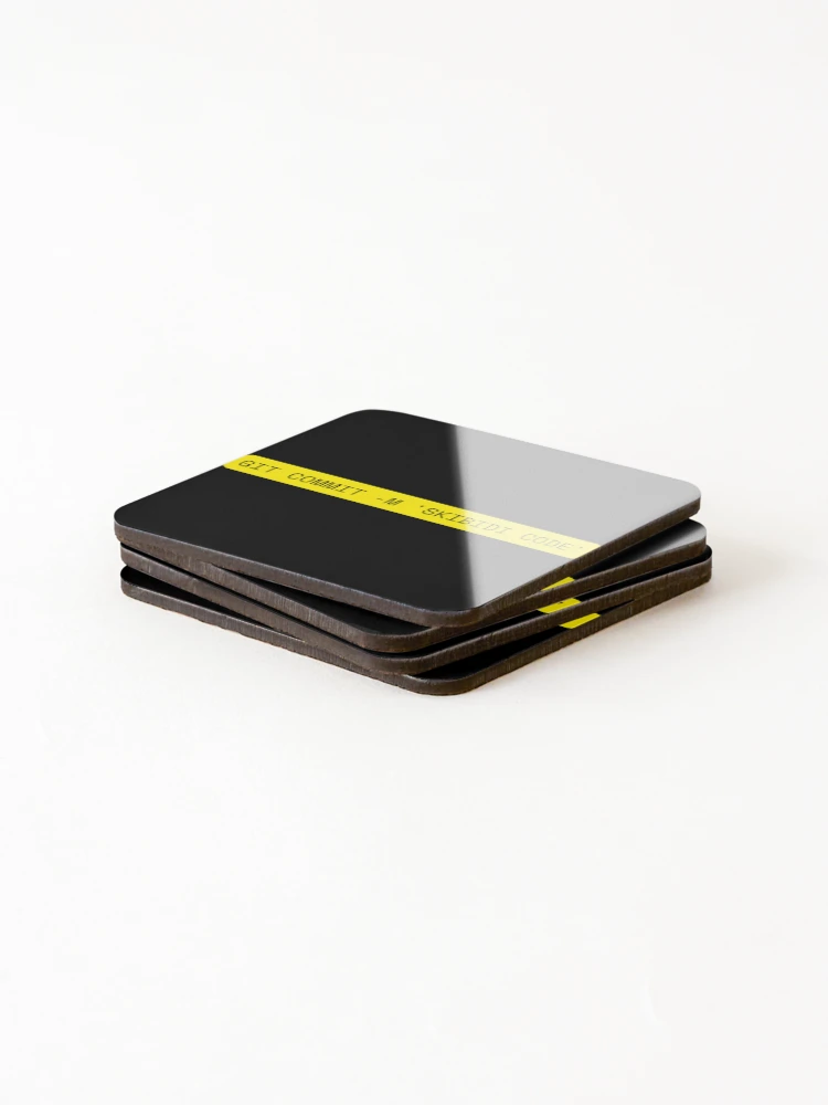 Thumbnail 4 of 5, Coasters (Set of 4), github commit skibidi code. Funny github coding programming joke software engineeringhumor designed and sold by ElixirCraft.
