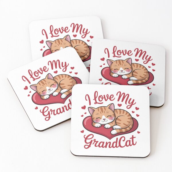 Aperçu de l'œuvre J'aime mon grand-chat – Un joli cadeau pour les grands-parents et les amoureux des animaux créée et vendue par Fragy72.