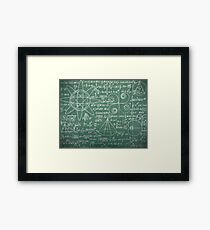 Mathlete Geek Formulas Framed Print