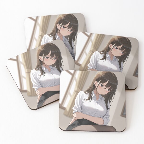 Item preview, waifu with glasses designed and sold by dibujos365.