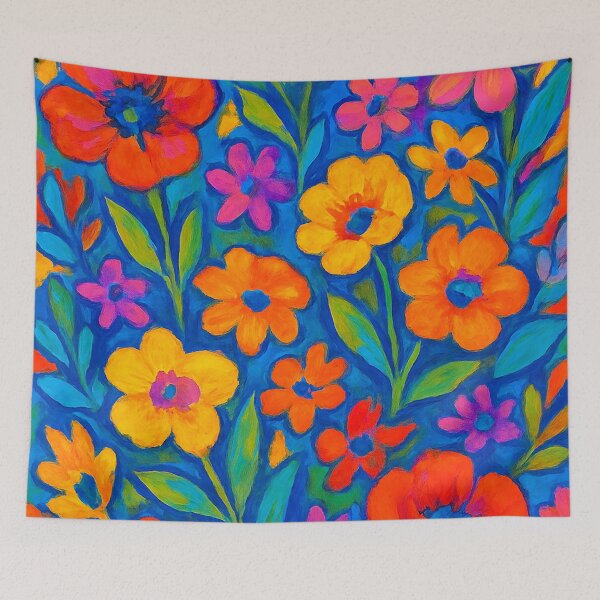 Item preview, Vibrant Flower Pattern Painting designed and sold by alw951.