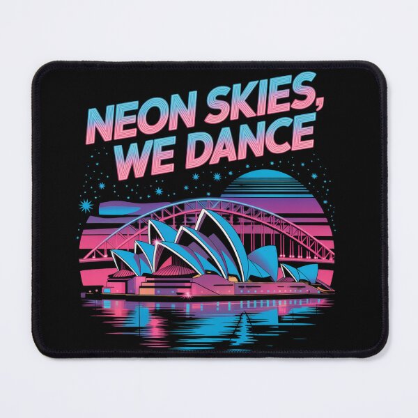 Item preview, Neon Skies We Dance EDM Festival Sydney Skyline designed and sold by ThreadCultureAU.