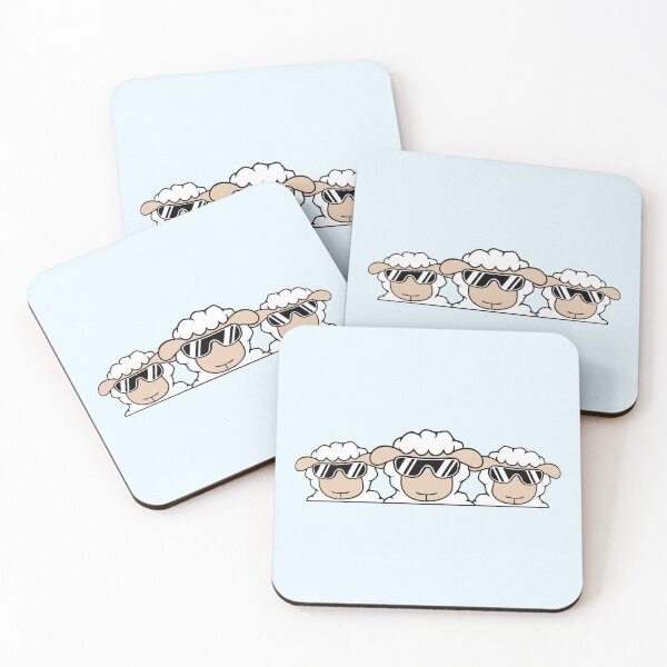 Item preview, 3 Dj Sheep Behind Fence Wall Sunglasses Friends designed and sold by shirt-o-mat.