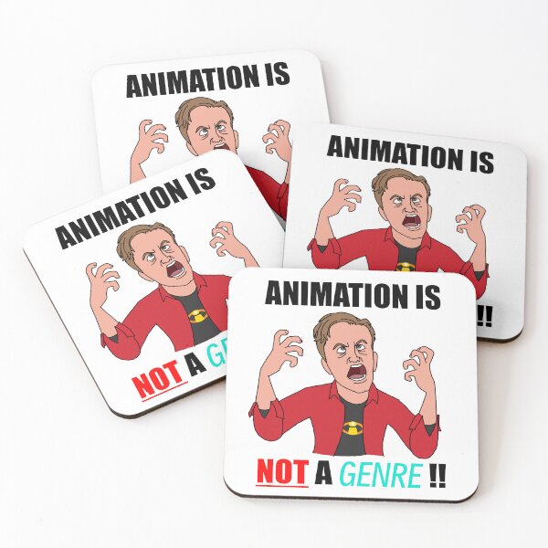 Item preview, Animation is not a genre! (dark text) designed and sold by CreationCasket.