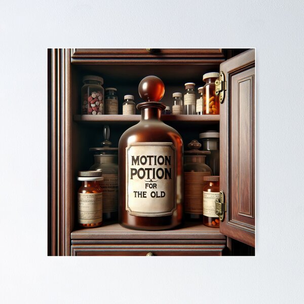 Item preview, Old Potion Bottle In a Medicaine Cabinet designed and sold by Maria Dryfhout.