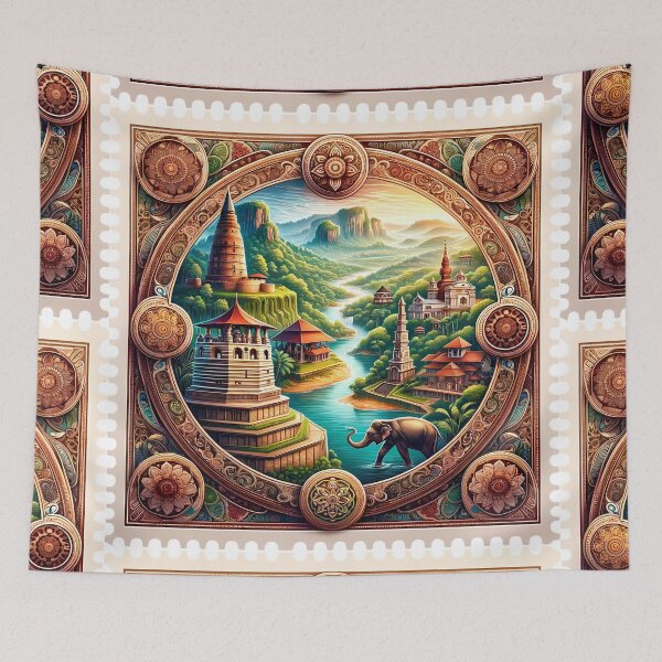 Item preview, Serene Lush Sri Lanka - Stamp designed and sold by StampGPT.