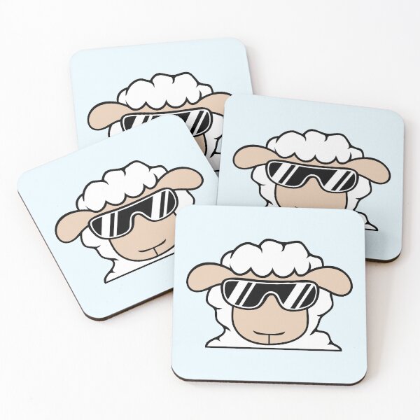 Artikelvorschau, Schaf Sonnenbrille Party Cool Dj Kopf Gesicht Süß Fun entworfen und verkauft von shirt-o-mat.