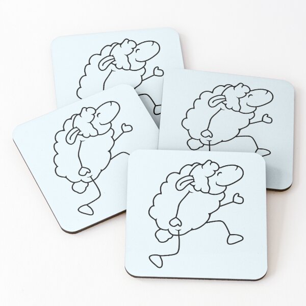 Item preview, Sheep Walking Happy Proud Dancing Walking Walking designed and sold by shirt-o-mat.