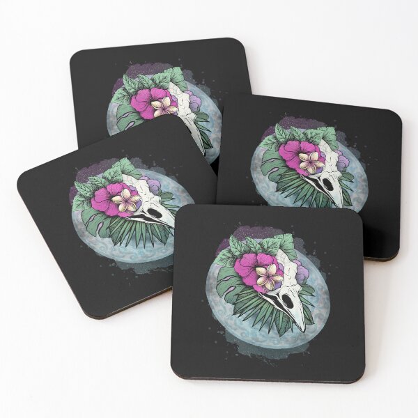 Item preview, Bird Skull Tropical Flowers designed and sold by ShaireProd.