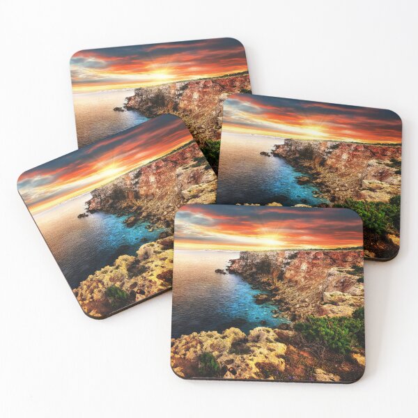 Item preview, Mellieha cliffs at sunrise - Malta landscape designed and sold by TheArtistOf2022.
