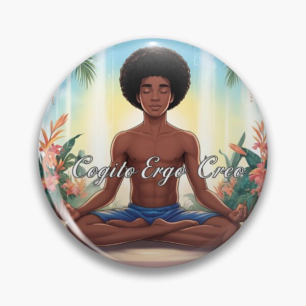 Item preview, Cogito ergo creo_black male teenager in meditation designed and sold by Primalidentity.