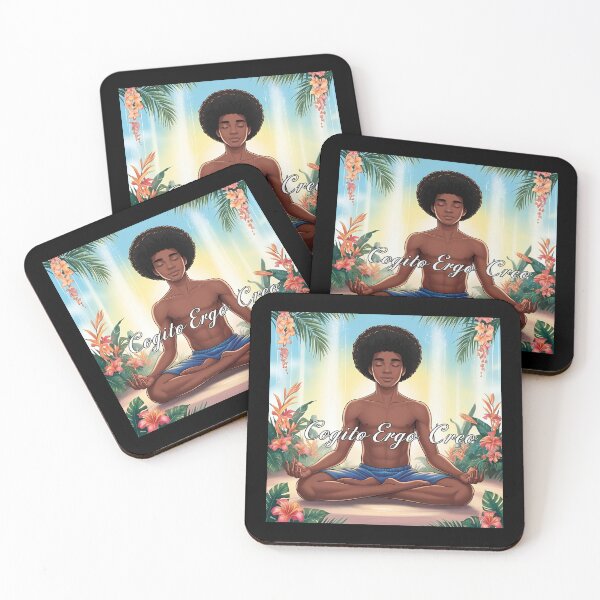 Item preview, Cogito ergo creo_black male teenager in meditation designed and sold by Primalidentity.