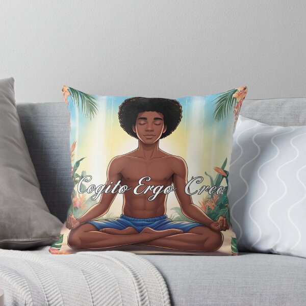 Item preview, Cogito ergo creo_black male teenager in meditation designed and sold by Primalidentity.