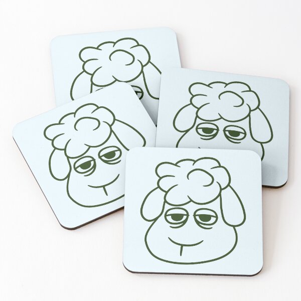 Item preview, Sheep Tired Bored Empty Look Head Face Unhappy Sad designed and sold by shirt-o-mat.