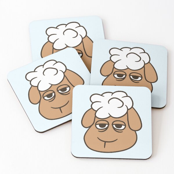 Item preview, Sheep Tired Bored Empty Look Head Face Unhappy Sad designed and sold by shirt-o-mat.
