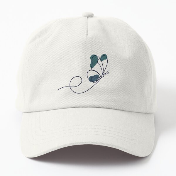 Aperçu de l'œuvre Ligne papillon avec des taches bleu-vert  créée et vendue par LiskoDesign.
