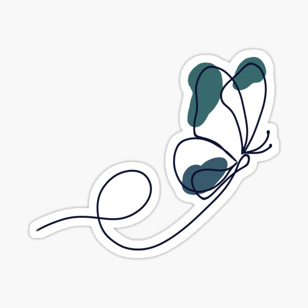Artikel-Vorschau von Schmetterling Linie mit blau grünen Flecken , designt und verkauft von LiskoDesign.