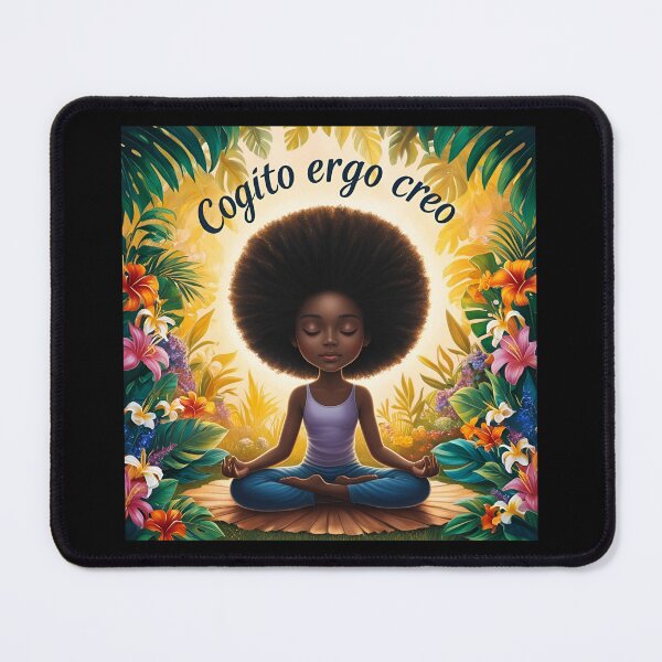Item preview, Cogito ergo creo_female black toddler in meditation designed and sold by Primalidentity.