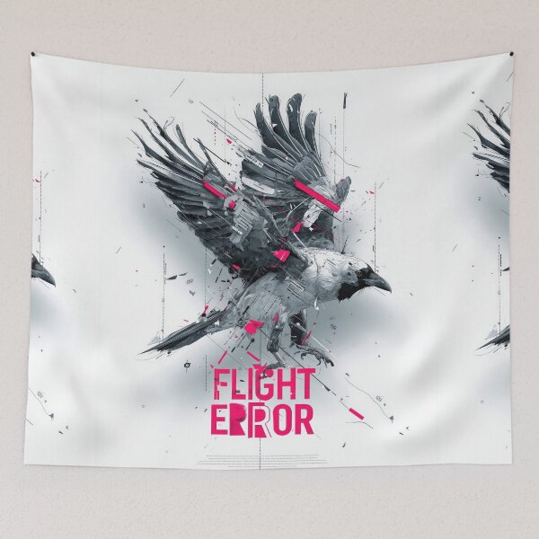 Item preview, Glitch Raven Art – Cyberpunk Flight Error Graphic designed and sold by Retrocranio.