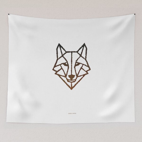 Item preview, Wolf "Canis Lupus" Minimalistic Geometric Illustration (White) designed and sold by ArsArtificia.