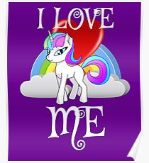 I Love Me for People or yourself Shirt Unicorn Rainbow Gift Poster