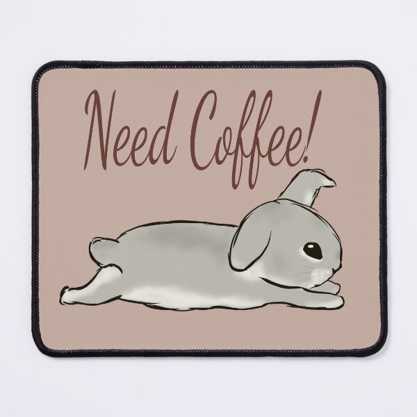 Item preview, Bunny needs a coffee designed and sold by LiskoDesign.
