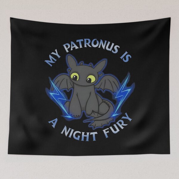 Item preview, Toothless Patronus Night Fury How To Train Your Dragon Funny Cute Fan Art designed and sold by StaceyOneLove.