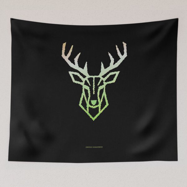 Item preview, Elk/Deer "Cervus Canadensis" Minimalistic Geometric Illustration (Black) designed and sold by ArsArtificia.