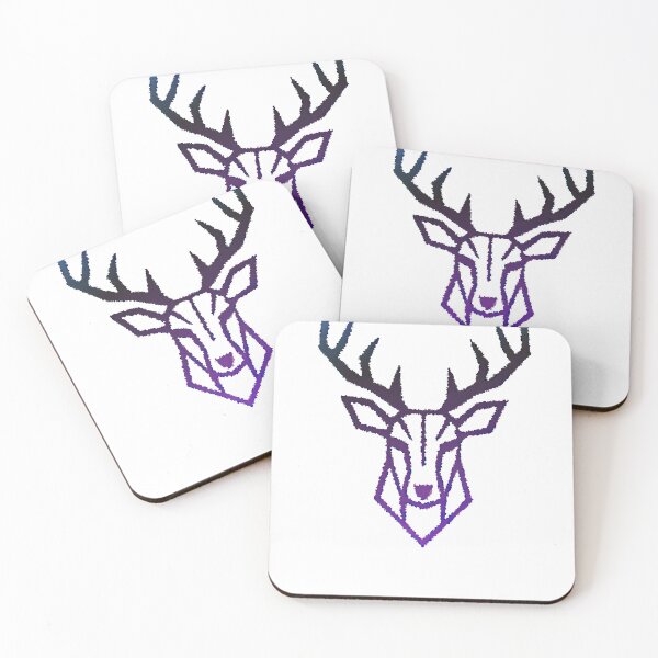 Item preview, Elk "Cervus Canadensis" Minimalistic Geometric Illustration (White) designed and sold by ArsArtificia.