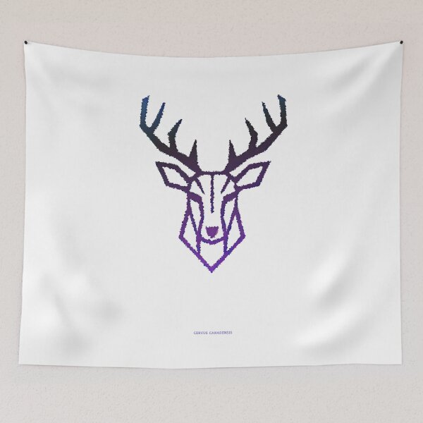 Item preview, Elk "Cervus Canadensis" Minimalistic Geometric Illustration (White) designed and sold by ArsArtificia.