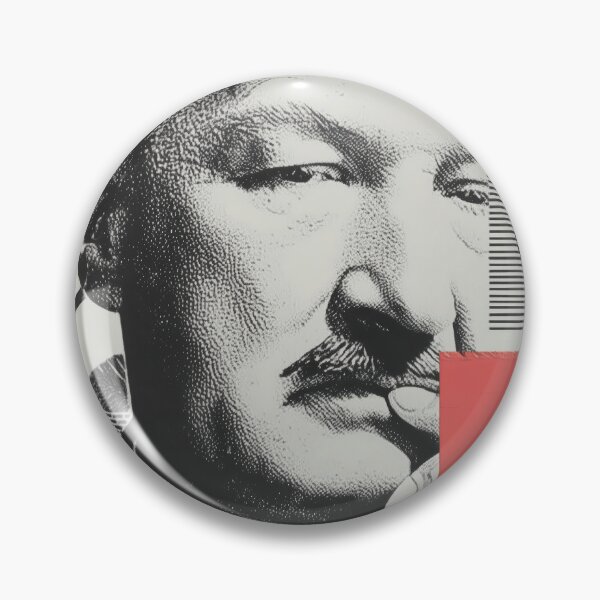 Item preview, Abstract Bauhaus Portrait with Red Accent Block Martin Heidegger designed and sold by Retrocranio.