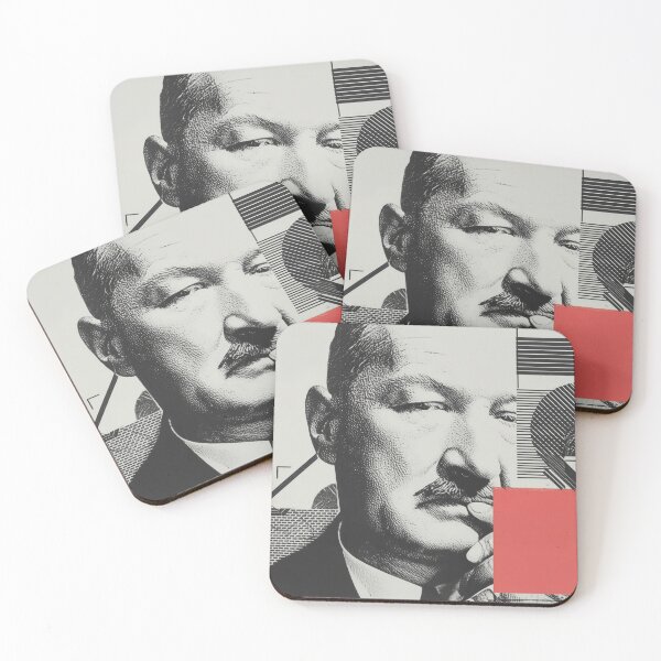 Item preview, Abstract Bauhaus Portrait with Red Accent Block Martin Heidegger designed and sold by Retrocranio.