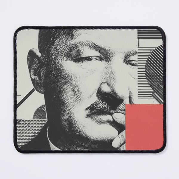 Item preview, Abstract Bauhaus Portrait with Red Accent Block Martin Heidegger designed and sold by Retrocranio.
