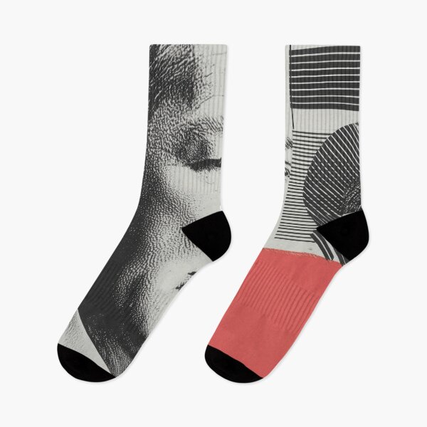 Item preview, Abstract Bauhaus Portrait with Red Accent Block Martin Heidegger designed and sold by Retrocranio.
