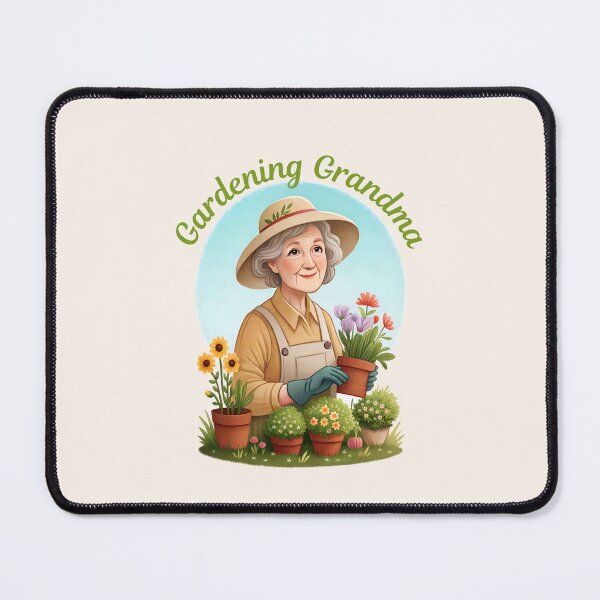 Item preview, Vintage gardening grandma portrait designed and sold by Pearl67.