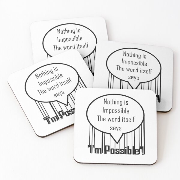 Item preview, Nothing is Impossible – Inspiring 'I'm Possible' Quote for Daily Motivation designed and sold by ArtsyExplorer.
