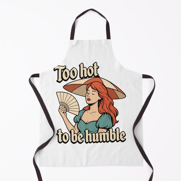 Artikelvorschau, Zu heiß, um bescheiden zu sein. Lustiges Retro-Pin-Up-Design entworfen und verkauft von TeeTimeTreasure.