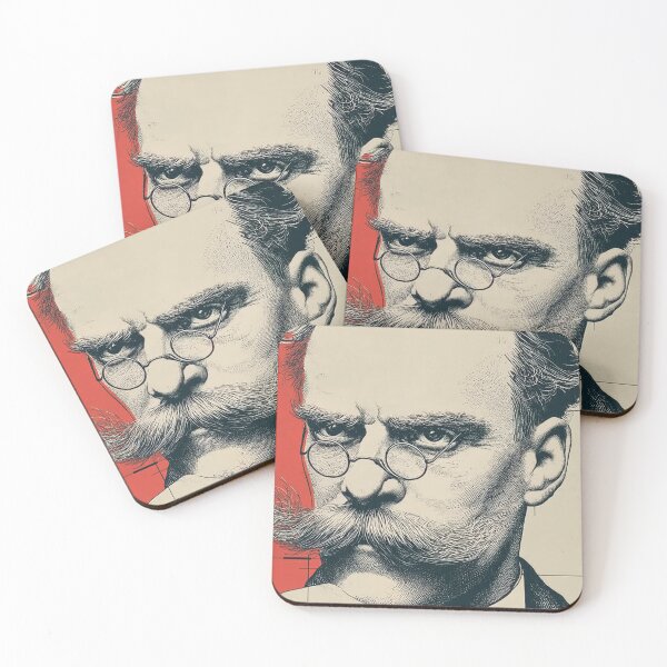 Item preview, Nietzche Vintage Thinker Portrait with Bold Mustache and Retro Aesthetic designed and sold by Retrocranio.