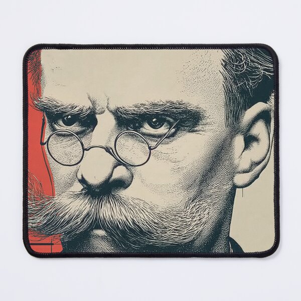 Item preview, Nietzche Vintage Thinker Portrait with Bold Mustache and Retro Aesthetic designed and sold by Retrocranio.