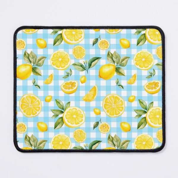 Item preview, Lemon Gingham- Blue Picnic Pattern designed and sold by PastelPuppy.