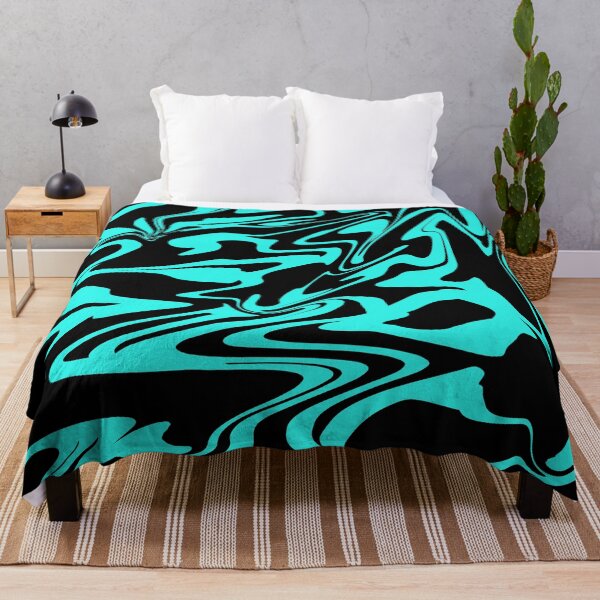 Item preview, Black & Turquoise Liquid Swirl designed and sold by rainestore.
