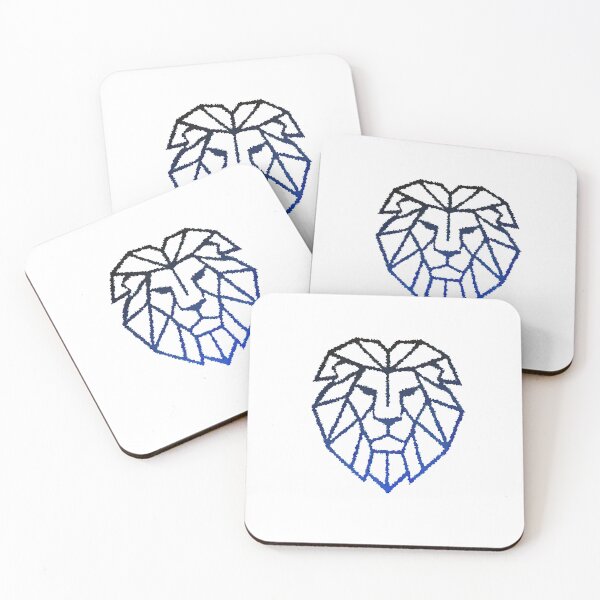 Item preview, Lion "Panthera Leo" Minimalistic Geometric Illustration (White) designed and sold by ArsArtificia.