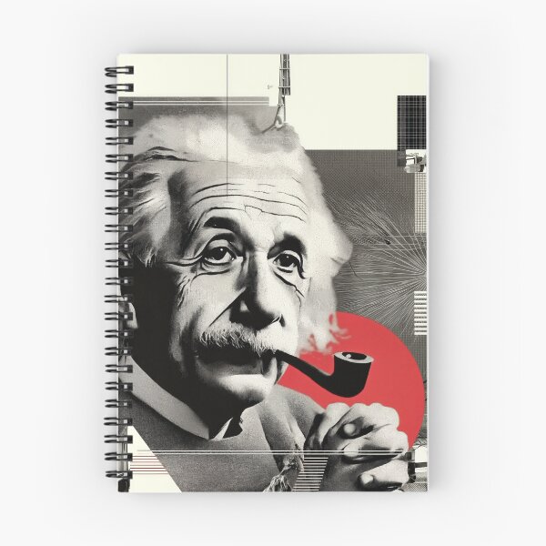 Item preview, Abstract Einstein Portrait with Pipe and Retro-Futuristic Elements designed and sold by Retrocranio.