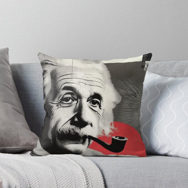 Item preview, Abstract Einstein Portrait with Pipe and Retro-Futuristic Elements designed and sold by Retrocranio.