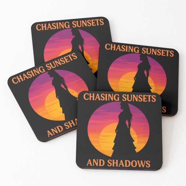 Item preview, Chasing Sunsets and Shadows Sunset Silhouette Design designed and sold by TeeTimeTreasure.