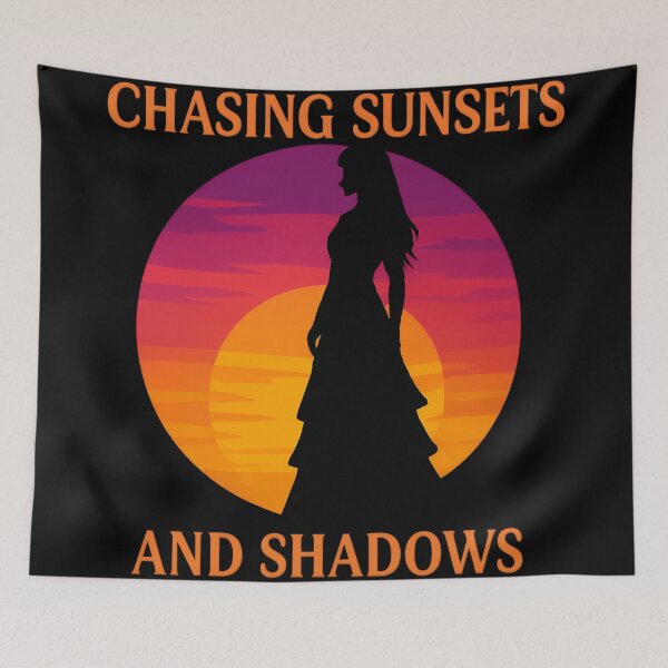 Item preview, Chasing Sunsets and Shadows Sunset Silhouette Design designed and sold by TeeTimeTreasure.