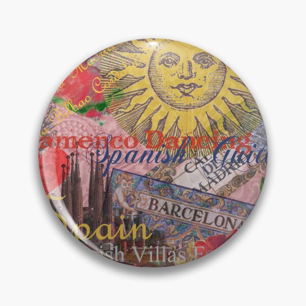 Item preview, Spain Travel European Trip Vintage Collage  designed and sold by antiqueart.