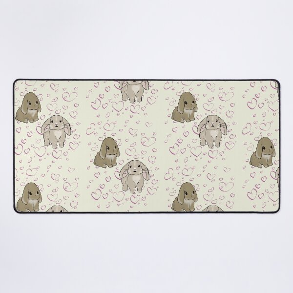 Item preview, Two Holland Lop Rabbits with Hearts in the Background designed and sold by LiskoDesign.